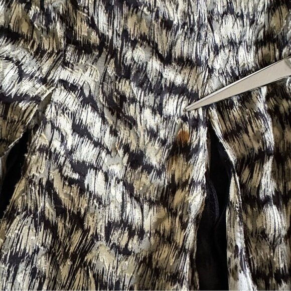 Dana Buchman Womens Silk Animal Print Handkerchief Midi Skirt Sz 10P Whimsigoth - Picture 12 of 13